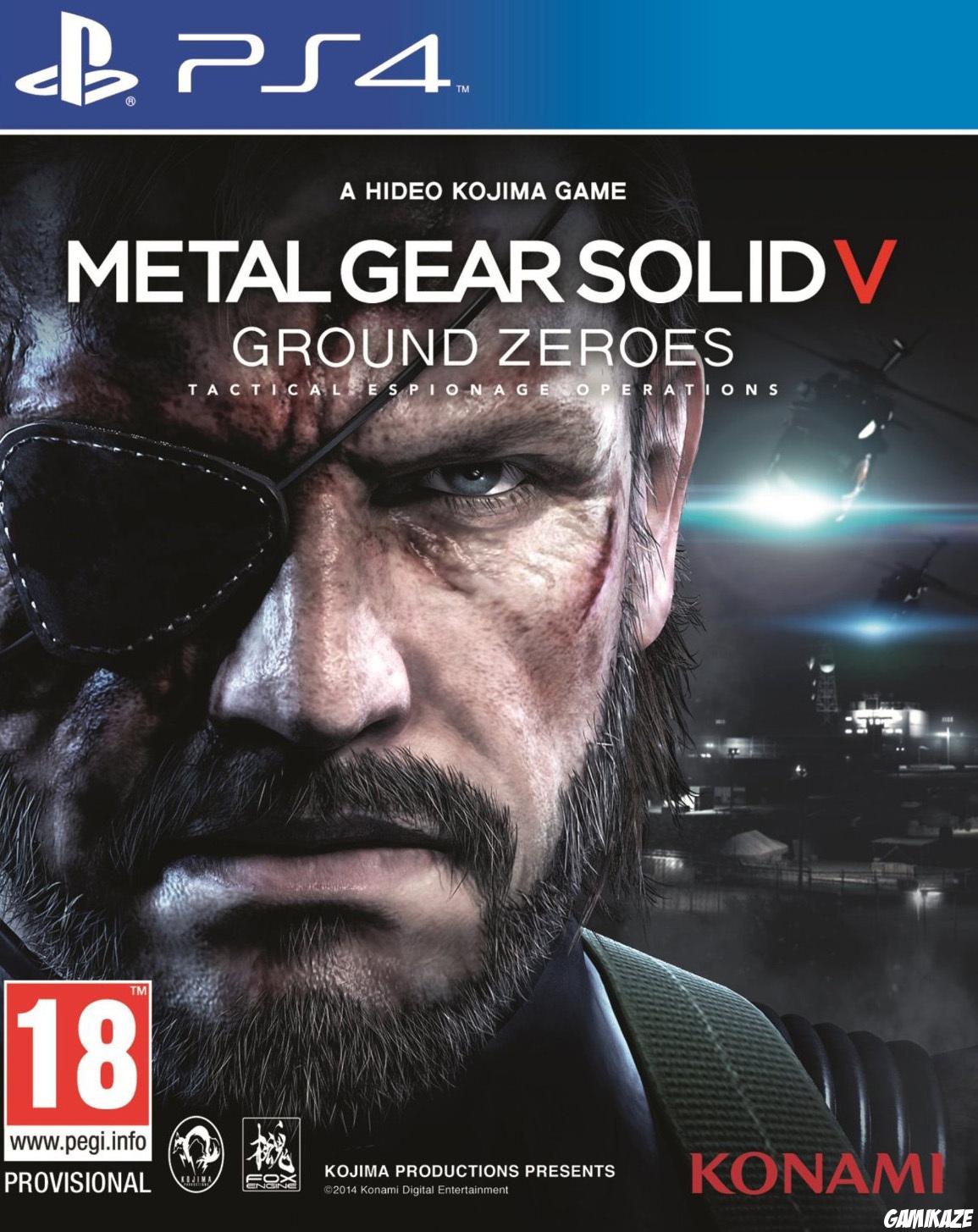 cover Metal Gear Solid : Ground Zeroes ps4