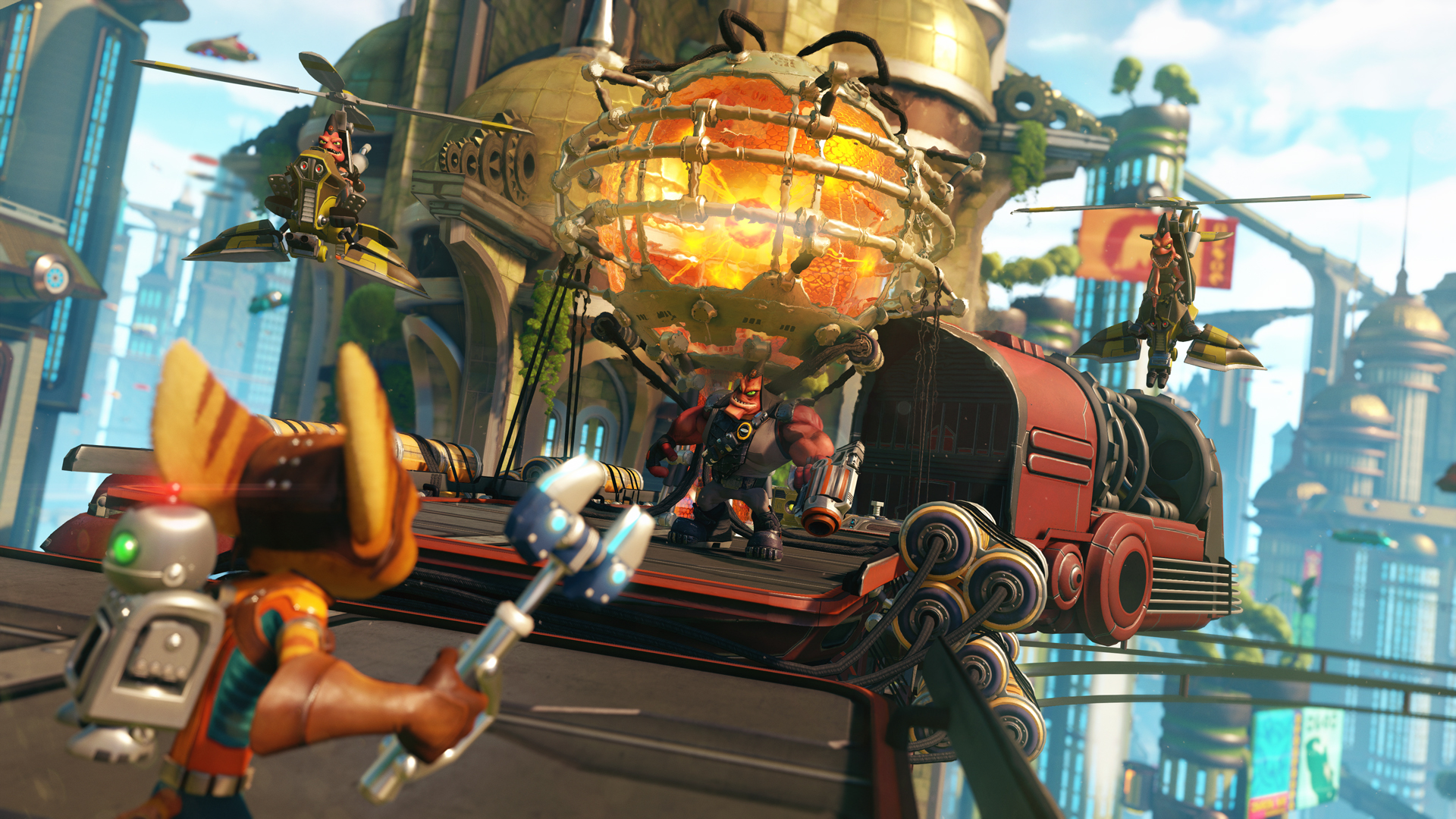 Ratchet s'amuse avec Clank