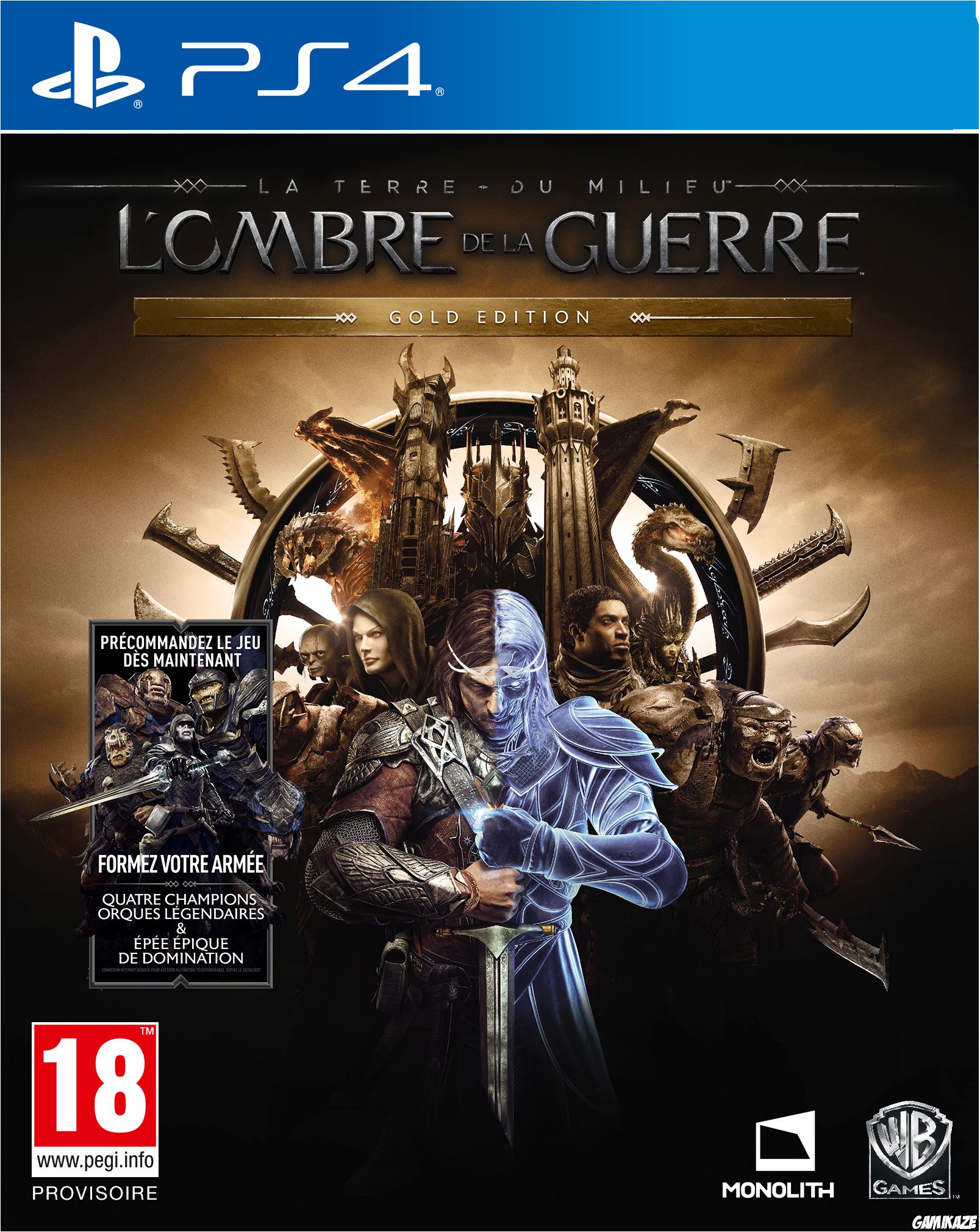 cover La Terre Du Milieu : L'Ombre de la Guerre ps4