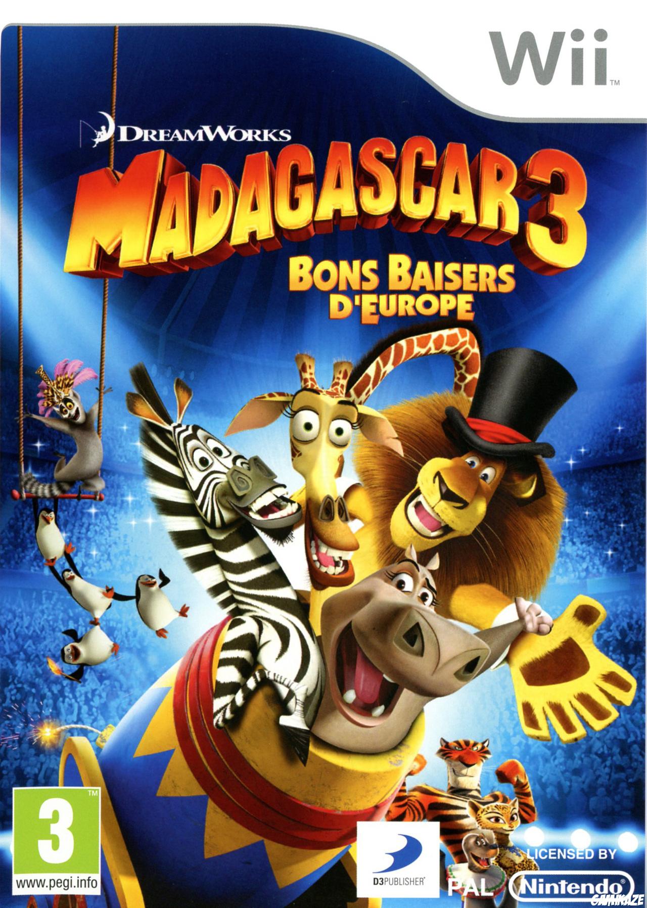 cover Madagascar 3 : Bons Baisers d'Europe wii
