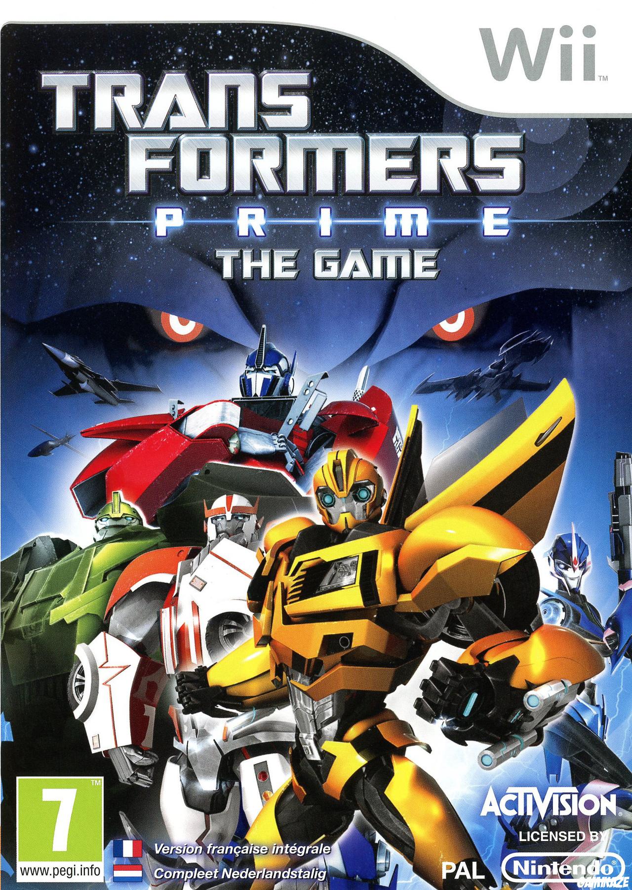 cover Transformers Prime : The Game wii